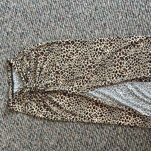 Leopard Print Maxi Skirt - Tan and Black